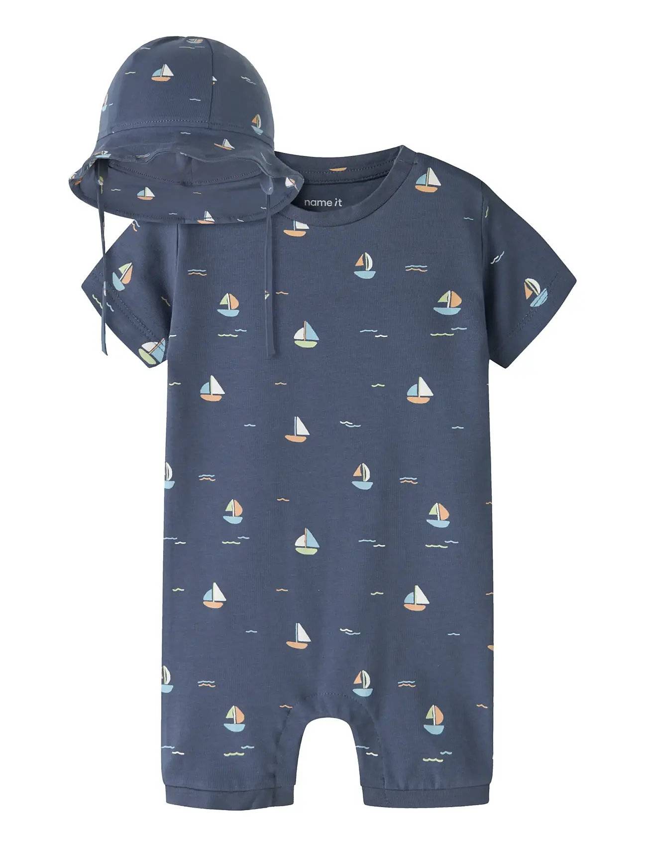 name it Nbmvroels Sunsuit Box Set - Navy - 56