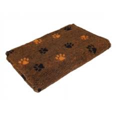 Non-slip Vetbed Burnt Orange with 2 Colored Paws 100 x 150 cm - 30 mm thick