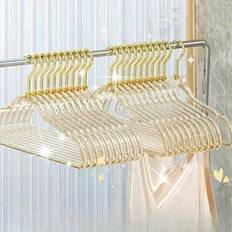 1 set transparent glittergalger, spårfri halkfri galge, klädgalger för sovrum, förtjockad spårfri galge för garderobsorganisering, byxor, jeans, halsd - Multifärgad (10 st rosa klädhängare,10 st guld klädhängare,10 st grå galgar,1 st - Slumpmässig färg)