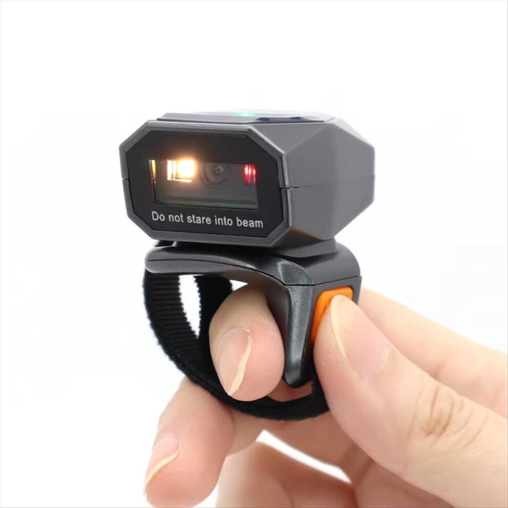 Ring Bluetooth stregkode QR-kodescanner Trådløs scanner Lagerbeholdning Fingerscanner Bærbar kodescanner