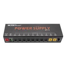 11-Channel Guitar Pedal Power Supply with Independent Short Circuit Protection Pedal Board Power EU Plug svart