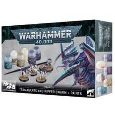 Warhammer Tyranid Paint Set Sæt med Warhammer 40.000-maling med fire miniaturer af Tyranids.