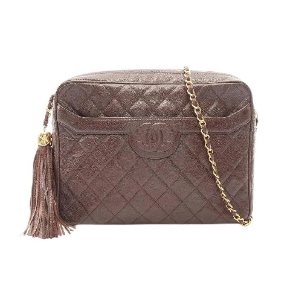 Chanel Vintage Pre-owned Matelasse Grained Calf Skuldertaske - Vintage - Dame - Brun - ONE SIZE - Uld
