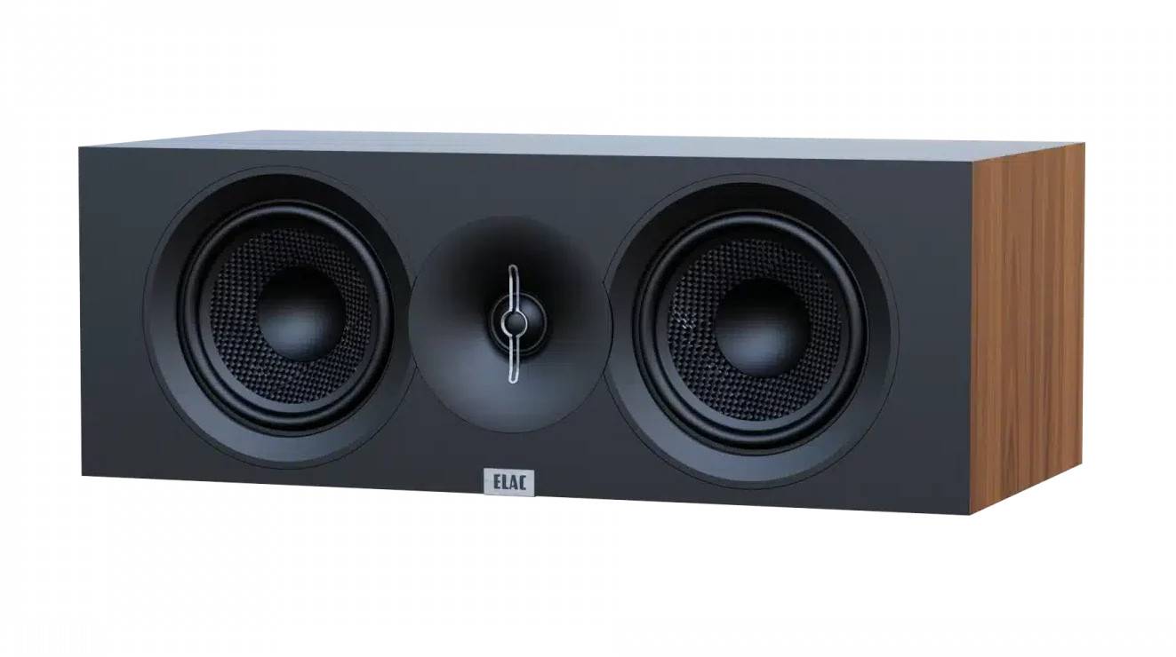 Elac Debut 3.0 C6.3 - Valnöt satinsvart frontbaffel - Centerhögtalare Valnöt/Satinsvart frontbaffel