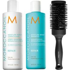 Moroccanoil MoistureRepairSet Shampoo250ml, Conditioner250ml & Blowout Brush - 500 ml