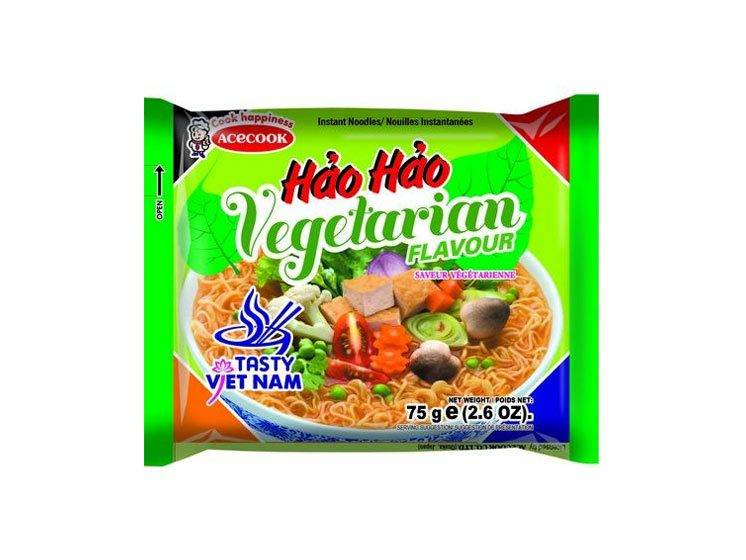 Acecook Hao Hao Instant Noodle Vegetarian 75 g. - Instant nudler & kopnudler
