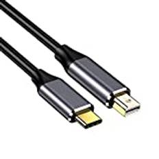 YMY 1,8 m USB Type-C hane till mini Displayport-kabel 4K @60hz USB C till mini DP video konverteringskabel stöder skärm speglingsläge och förlängningsläge