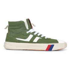 Pro-Keds, Skor, Herr, 44 EU, Läder, Gröna canvas sneakers med läderremsor