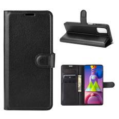 Samsung Galaxy M51 - Læder cover / pung - Sort