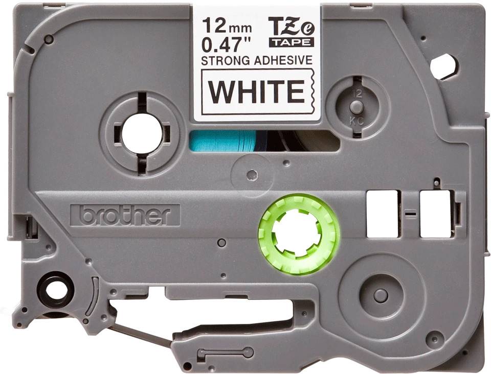 Brother original TZeS231 tape – sort på hvid, ekstra stærkt klæbende, 12 mm bred