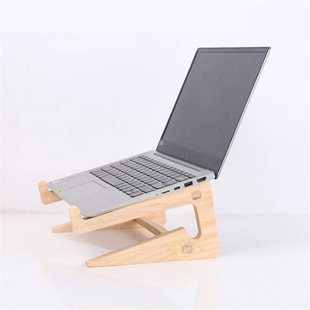 Wooden Foldable Laptop Stand Portable Laptop Cooling Stand Feet For 10-17 inch Laptops Stand Holder