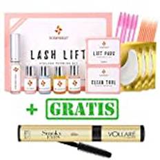 P-Beauty – ögonfranslyftningsset för ögonfransvåg inklusive gratis mascara med arganolja 12 ml – ögonfranslyft och ögonbryn lyftset – Lash Lift Kit – Ögonfranslockning (SMOKEY EYES)