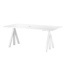 String Konferensbord | Höj- och Sänkbart, Vit Laminat 180x90