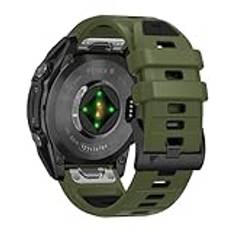 AISPORTS Kompatibel med Garmin Fenix 8 47mm/E 47mm/7/7 Pro/6/6 Pro/5/5 Plus rem silikon, 22 mm snabbpassande klockarmband ersättningsrem för Garmin Instinct 2/Instinct/Instinct Crossover