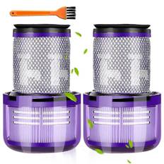 Sæt med 2 Dyson V12 filtre, til Dyson V12 Slim Absolute filterstøvsuger, til Dyson V12 filter vaskbart HEPA tilbehør, Dyson V12 Sl bagfilter
