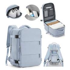 Stor reseryggsäck Herr Business Laptop Ryggsäck Kabinväska 40x20x25 Carry On Ryggsäck Flygbolag Godkänd Vattentät ryggsäck Multifunktionell Oberoende - Dammblå - En-Storlek