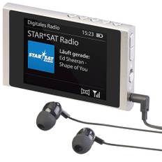 VR-Radio DAB Radio: Digitales Slim-Taschenradio DAB+/FM, Akku, Ohrhörer, Alu-Gehäuse (DAB Mini Radio, Pocket, Fitness)