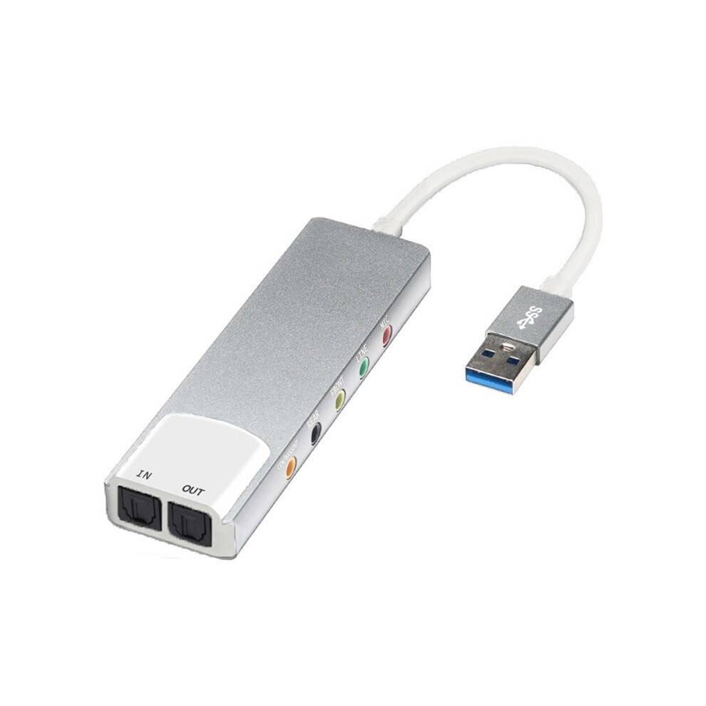 USB External Audio Converter External Audio Card 5.1 Channel Headphone Adapter Sound Card SPDIF for PC Computer