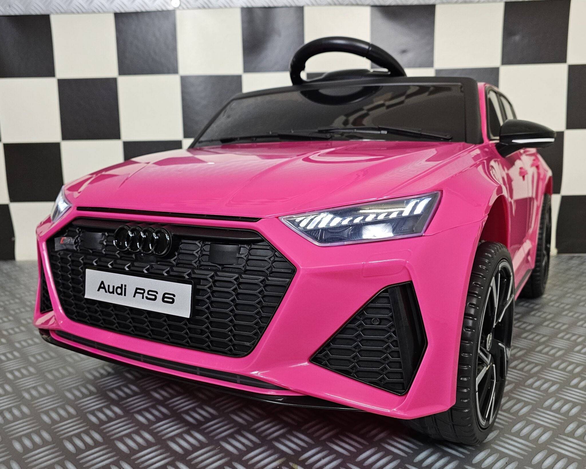Batteri børnebil Audi RS6 12 volt pink