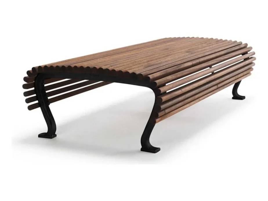 Byarums bruk Jujol bänk Svart/oljad mahogny 180 cm