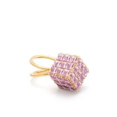 Swarovski - Curiosa cocktailring - dam - mässing/Glas - 52 - Lila