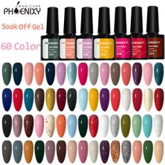 PHOENIXY 8ml Glitter UV Gel Nagellack Glitter Paljetter Soak Off UV Gellack Färgglad Nagellack DIY Nagellack