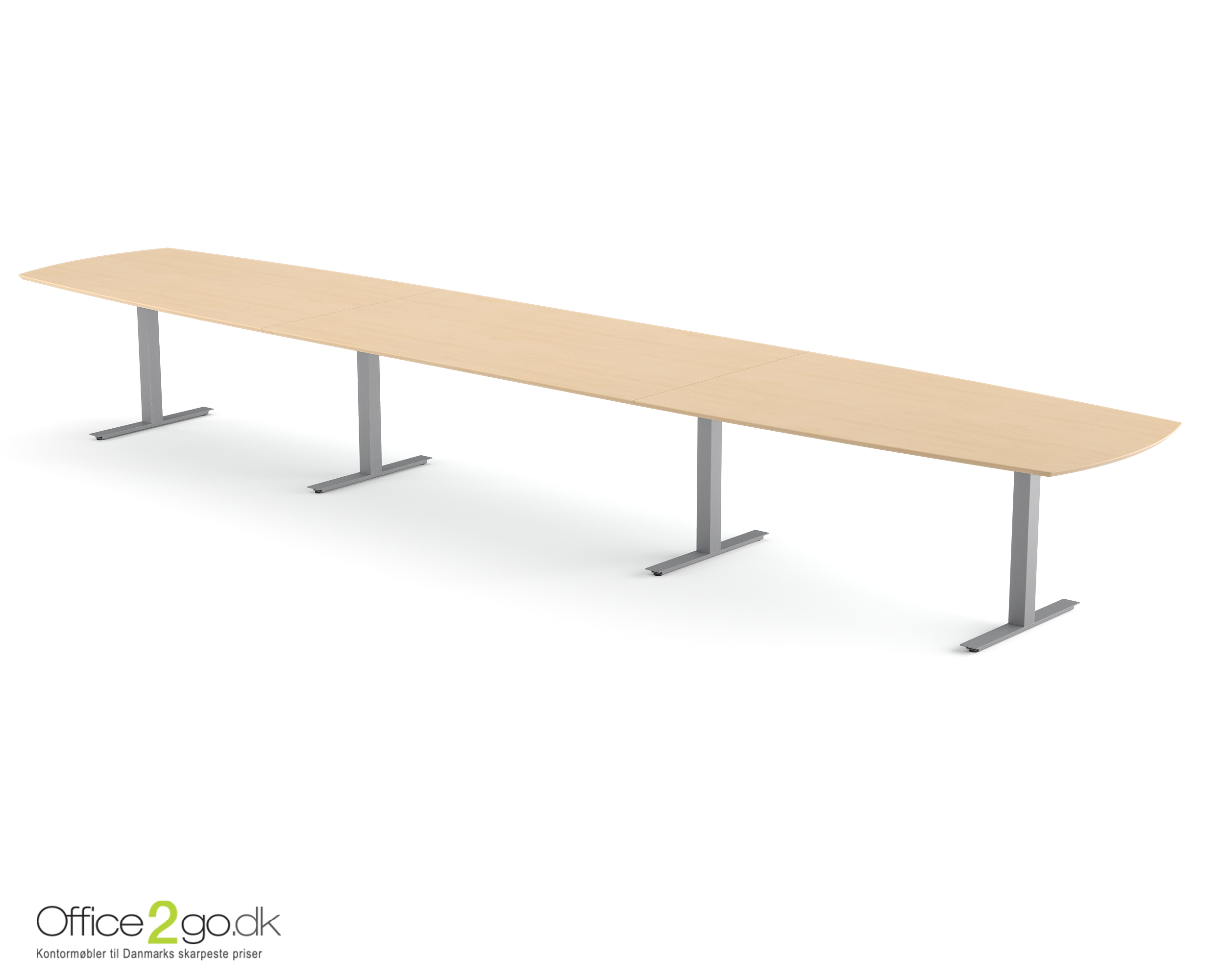 Square mødebord (tøndeformet bordplade) - 560 cm - Gråt