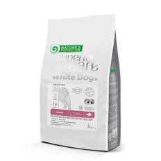 Nature's Protection White Dogs JUNIOR All Breed, WHITE FISH - MEDIUM Kibbles - 4 kg