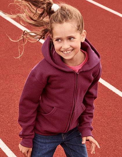 Fruit of the Loom F401NK Kids´ Classic Hooded Sweat Jacket Heather Grey 140.