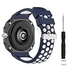 KUTEWEU Armband kompatibelt med Huawei Watch GT Cyberarmband, dam silikon ersättningsarmband armband för Huawei Watch GT Cyber, Blåvit, Mjuk, Huawei Watch GT Cyber armband, sportband