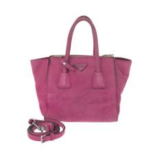 Prada Vintage, Vintage , Dame, Lyserød, ONE SIZE, Uld, Pre-owned Laeder totes