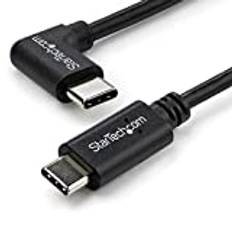 StarTech.com USB- C-kabel högervinklad – St/St – 1 m – USB 2.0 – USB Type-C-kabel – 90 grader USB C – USB-C till USB C – USB-C laddningskabel