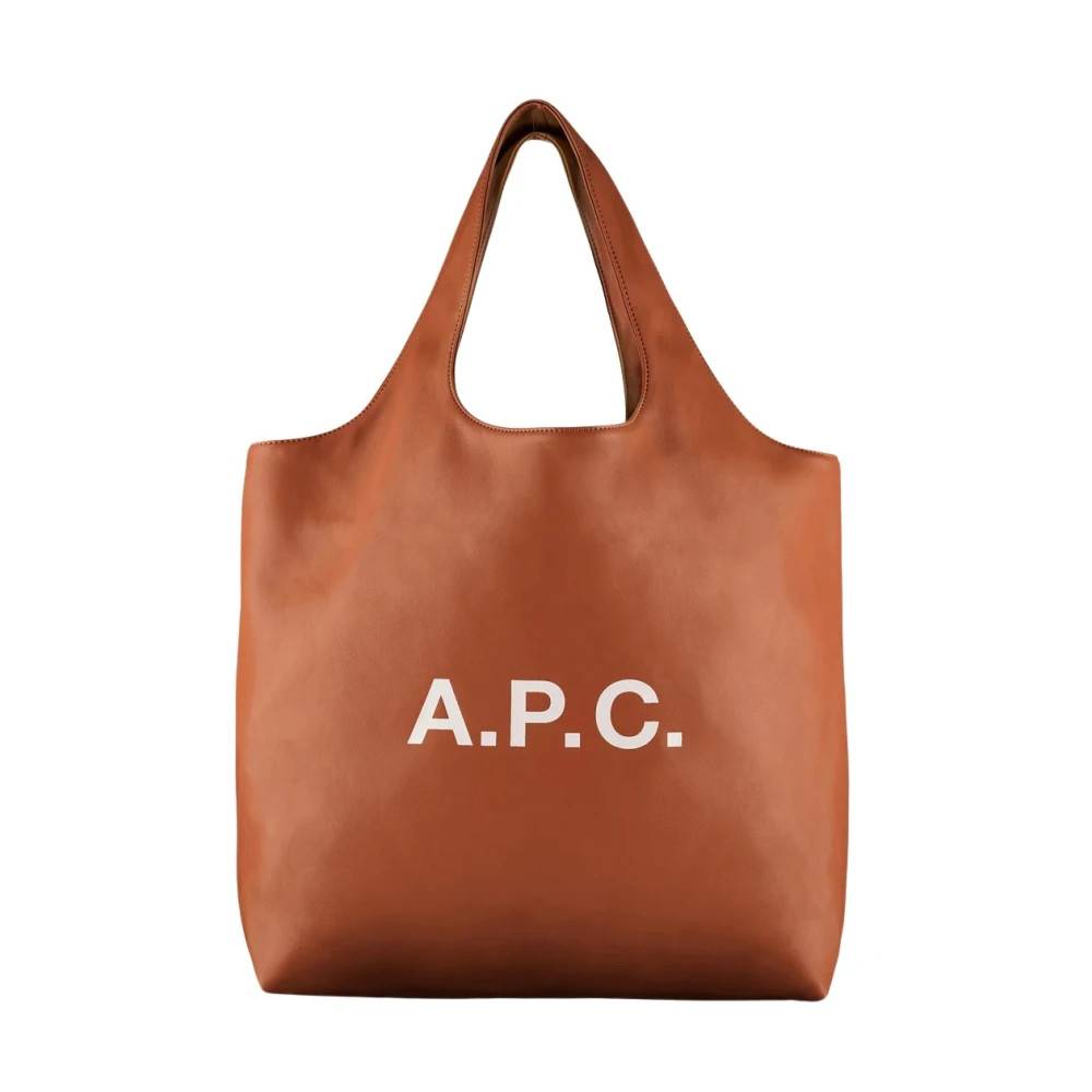 A.P.C. Borsa Slogan IN Pelle - Tasker - Dame - Brun - ONE SIZE - Læder