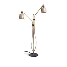 Bert Frank - Riddle Floor Lamp Double Brass - Skärmlampor - Guld