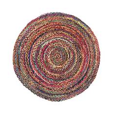 Flätan multi - trasmatta Rund 120 cm - Multi (Rund 120 cm)