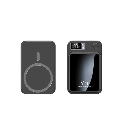 Magsafe Powerbank 22,5W Qi-laddare med LED-display 10.000 Mah - Svart