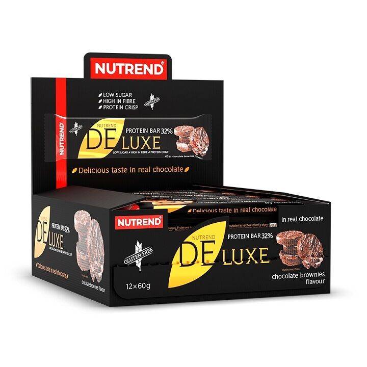 Nutrend Deluxe Proteinbar, chokladbrownies 12 x 60 g