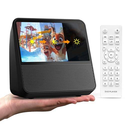 Portabel DVD-Spelare med 7 Tums Skärm, 4000mAh-Batteri, Bluetooth/USB/AV