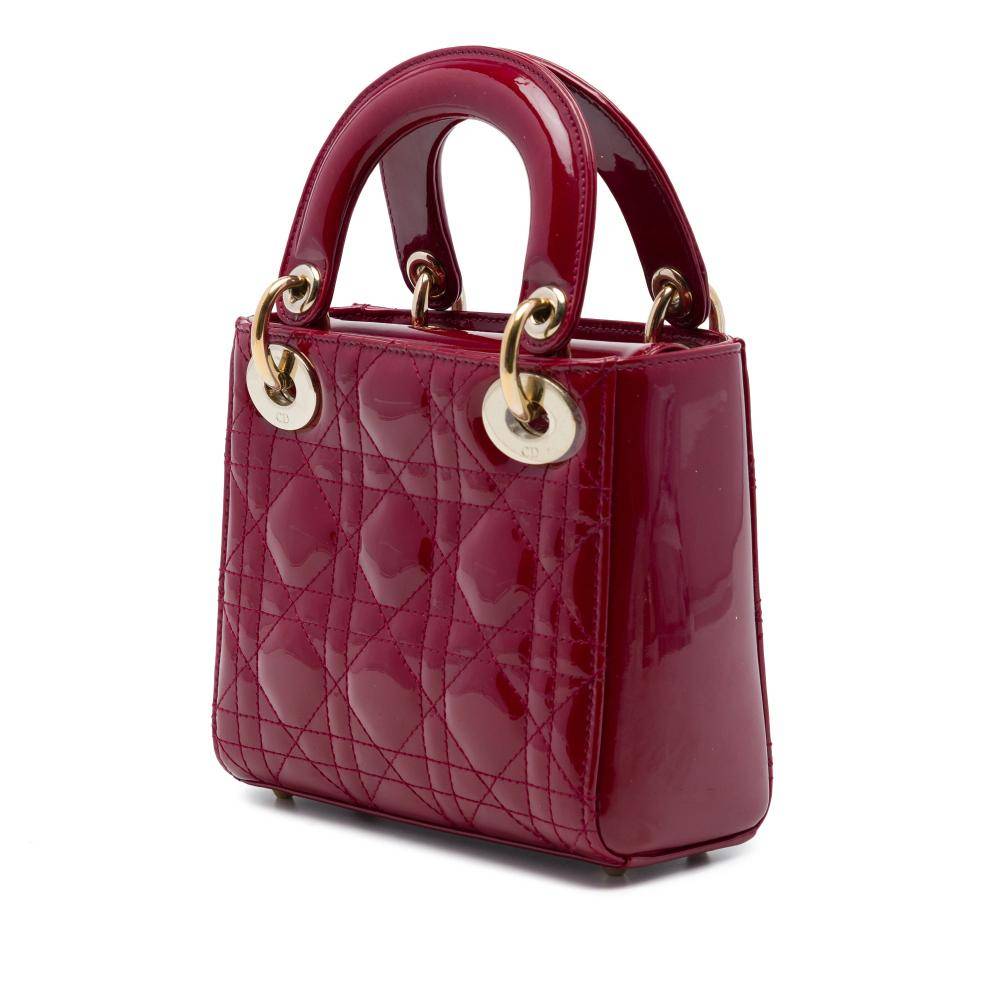 Dior Vintage Lady Stl. - Handväskor Från Magasin - Burgundy (L 15cm x W 17cm x D 7.50cm)