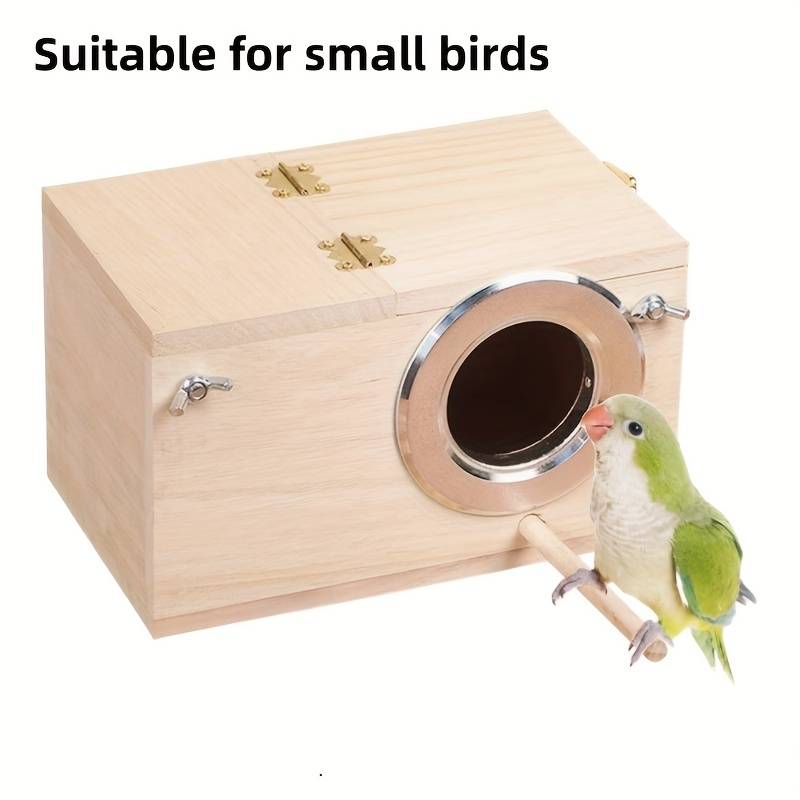 Nesting Box For Parakeets, Budgies & Cockatiels - Cozy Breeding Cage Accessory
