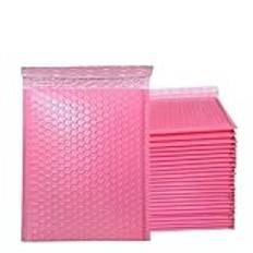 Paketväskor 100 st förpackningsmaterial förpackningspåse kuvert fraktpaket bubbelkuvert skicka paket brevpapper småföretag (rosa, 13 x 15 cm)