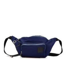 Loewe Pre-owned, Vintage , Dame, Blå, ONE SIZE, Uld, Pre-owned Anagram Canvas 2-Way Waist Bag Navy