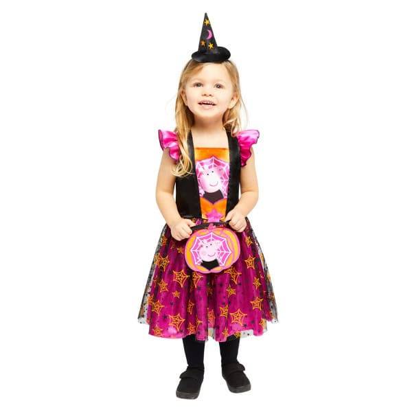 Greta Gris orange häxdräkt 4-6 år