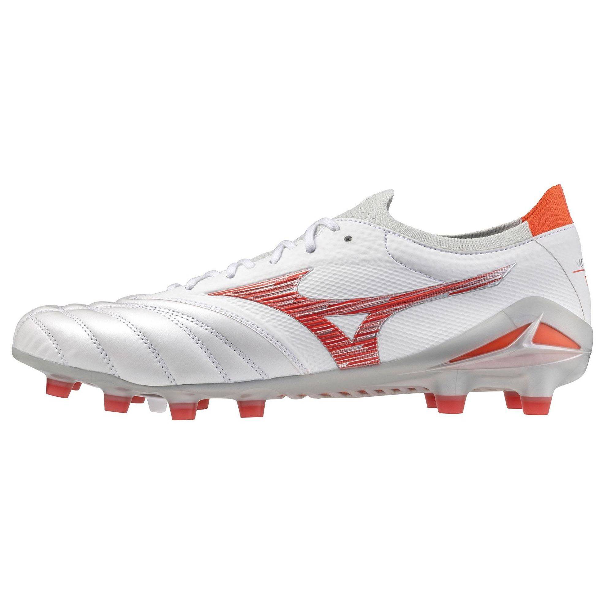 Mizuno Morelia Neo 4 Beta Tillverkade i Japan Super White Pearl Red Unisex Sneakers P1GA244060 38.5