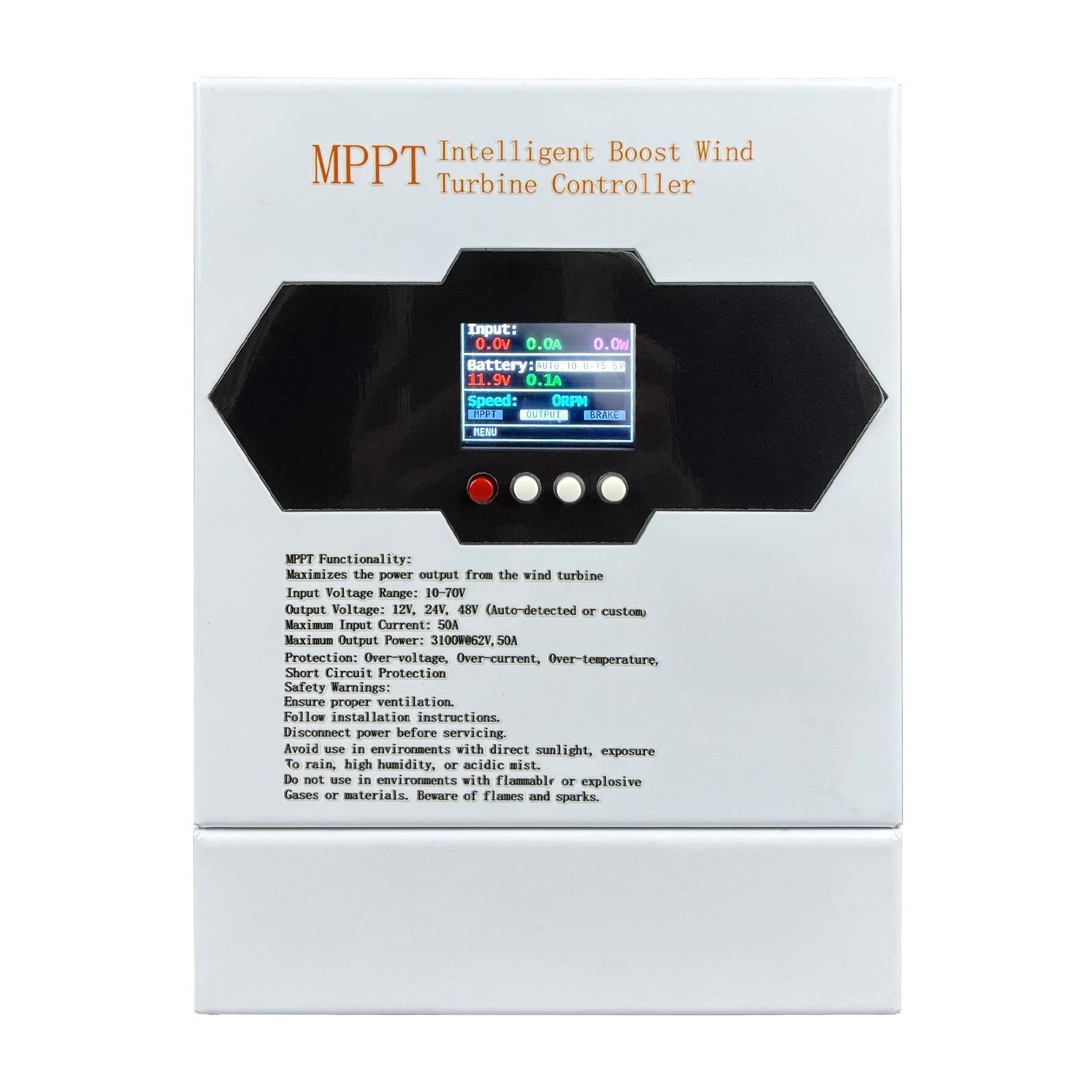 3100W 1550w 720W 50A MPPT Charge Controller For Wind Turbine Generator12V 24V 48v Self-adaptive Waterproof Low Noise Windmill