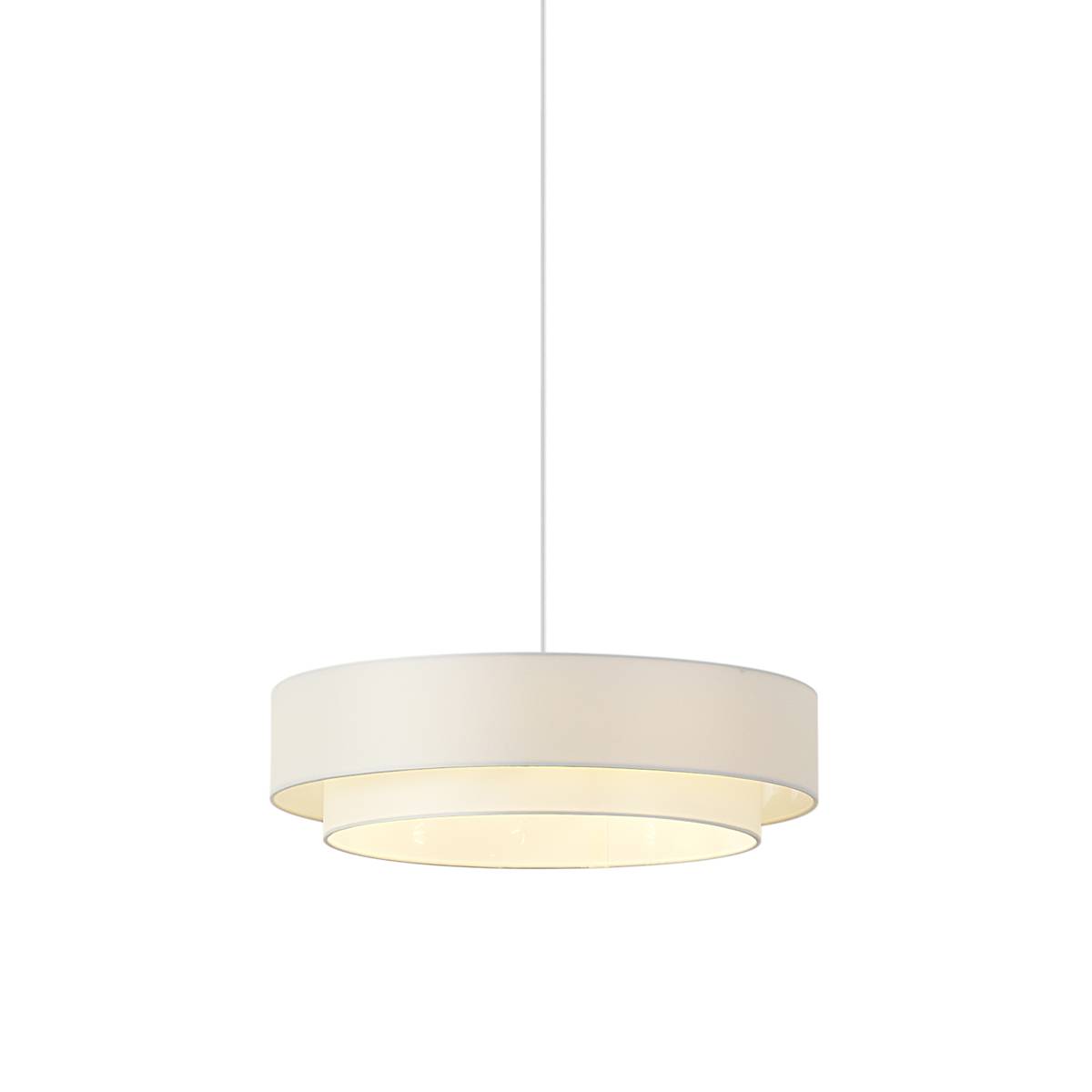 Modern pendellampa vit 50 cm 3-ljus - Drum Duo