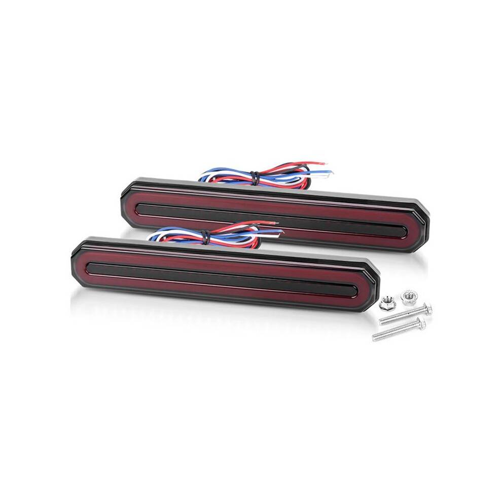 2x Oval 9 Inch LED Stop Turn Tail Brake Lights Truck Trailer Flowing DRL Lamp for Truck Trailer ATV UTV Car Auto 12V 24V