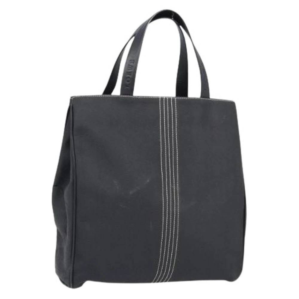 Loewe Pre-owned Pre-owned Canvas Tote Bag - Vintage - Dame - Sort - ONE SIZE - Uld