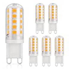 DiCUNO LED-lampa G9 3W, 430LM, motsvarande 40W halogen, varmvit 3000K, 220-240V, CRI> 85, ej dimbar, energibesparande, keramisk sockel, standard G9-sockel, 6-pack