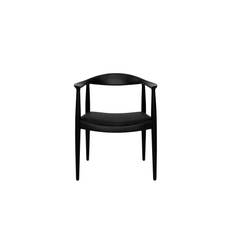 pp501/pp503 Den Runde / The Chair pp503 | Eg TannicTint sort / Læder Vegetal sort